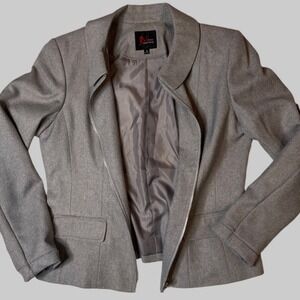 Blazer style zip up Gray women's size 10 JM Collection work‎ or casual excellent